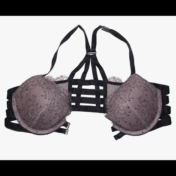 VICTORIA’S SECRET VERY SEXY PALE TAUPE PUSH BRA & VERY SEXY MATCHING THONG PANTY - Picture 6 of 10